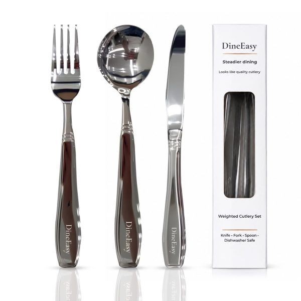 DineEasy Weighted Steel Cutlery Set